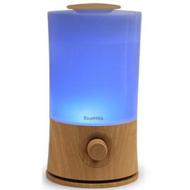 BlueHills Premium 2000 ML XL Large Essential Oil Diffuser Aromatherapy Humidifier for Large Room Home 40 Hour Run Huge Coverage Area 2 Liter Extra Large Capacity Huge Diffuser Wood Grain E005
