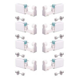 Pack of 8 Ear Piercing Gun, Disposable Ear Piercing with Stainless Steel Stud Earrings, Asepsis Piercing Gun Kit for Girls, Boys, Women, Men, Plastic