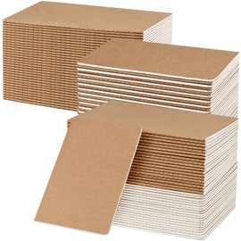 ZCZN 100 Pack A5 Kraft Notebooks Bulk, 8.15x5.5 Inches Graph Paper Journaling Notebooks, Notebooks for Work, Composition Notebooks for School, Journal Notebooks for Office, 60 Pages