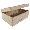 Wooden Storage Box Rectangular Unpainted Craft Box 29.5 x 19.5
