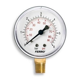 60mm 6BAR 86PSI Pressure Gauge air Oil or Water 1/4" BSPT Side Entry Manometer