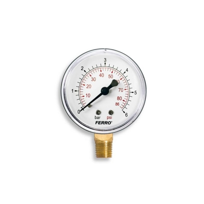 60mm 6BAR 86PSI Pressure Gauge air Oil or Water 1/4"