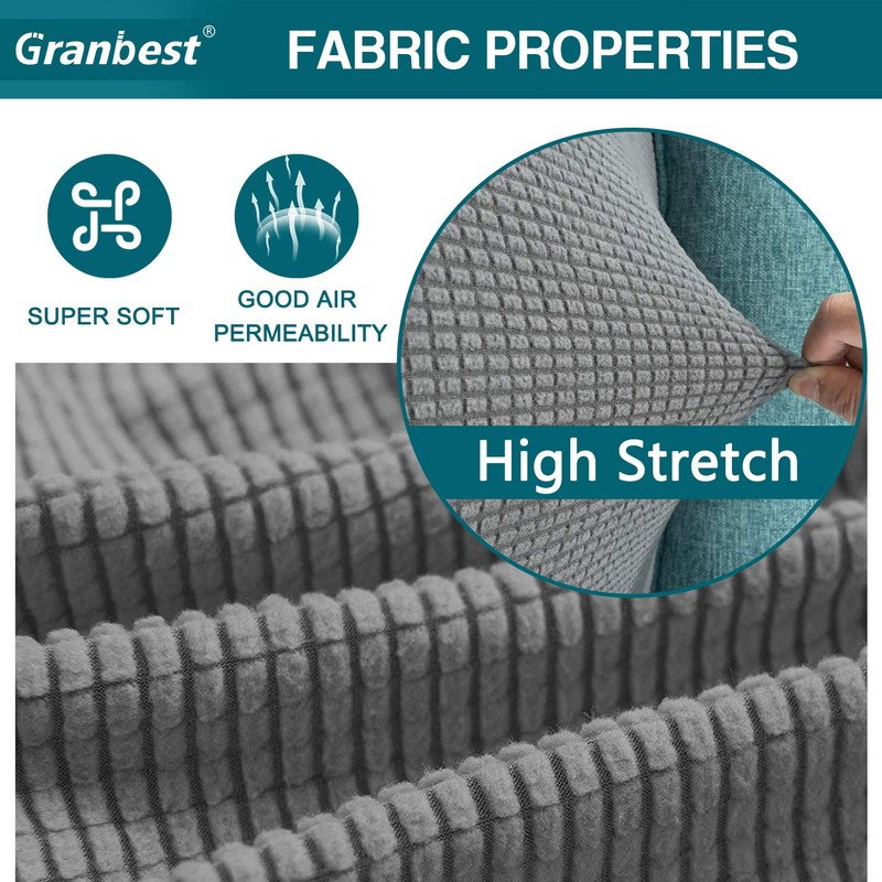 Granbest Checkered Couch Cover for 3 Cushion Couch High Stretch
