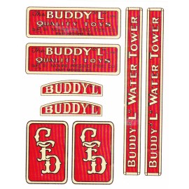 "Handmade" BUDDY-L WATER TOWER TRUCK DECAL SET