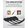 upHere 1-to-4 ARGB Splitter Cable, ARGB Cable, 5V 3 Pin