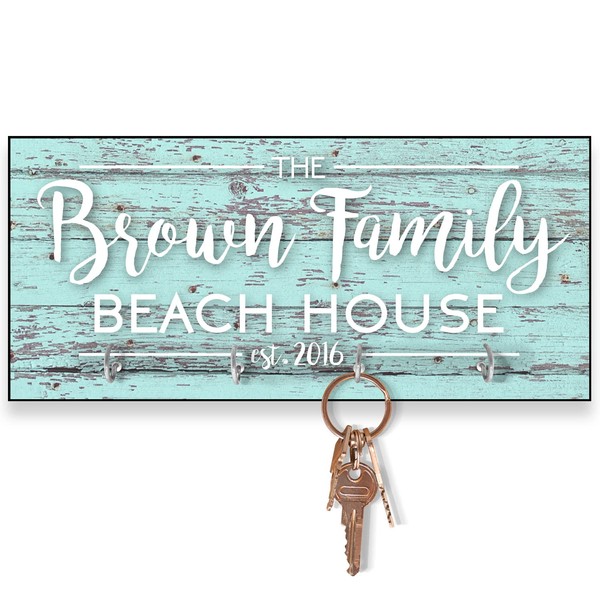 Pattern Pop Personalized Mint Rustic Wood Plank Look Beach House