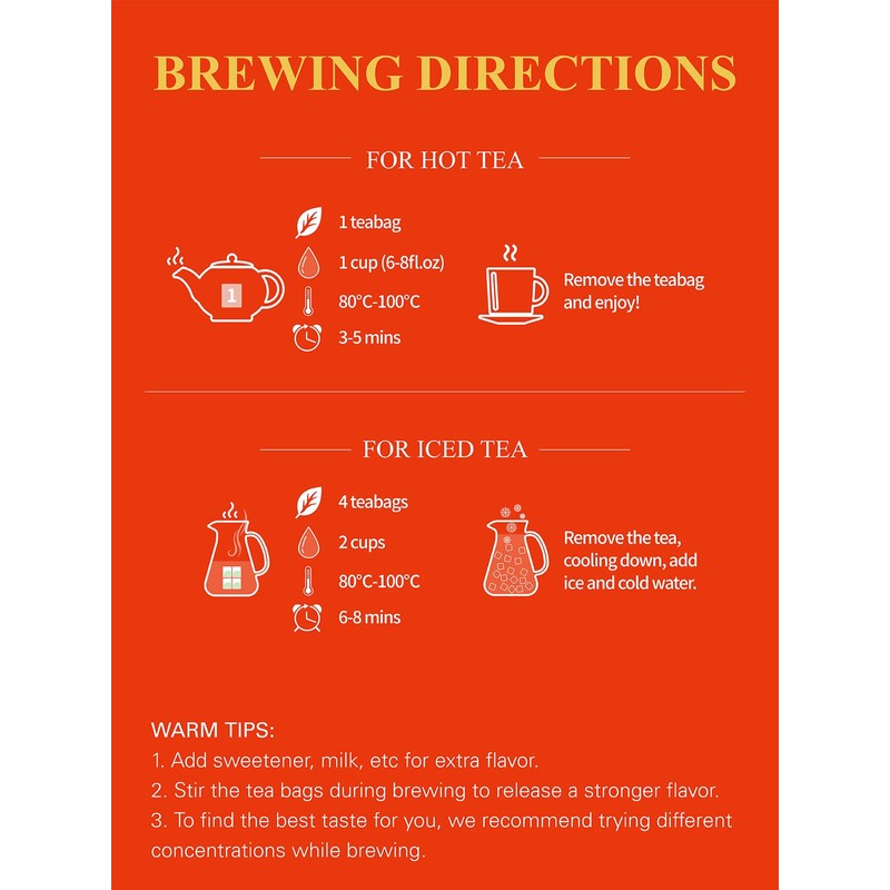 GLDNT Organic Lapsang Souchong Tea Bags, Organic Smoked Black Tea,