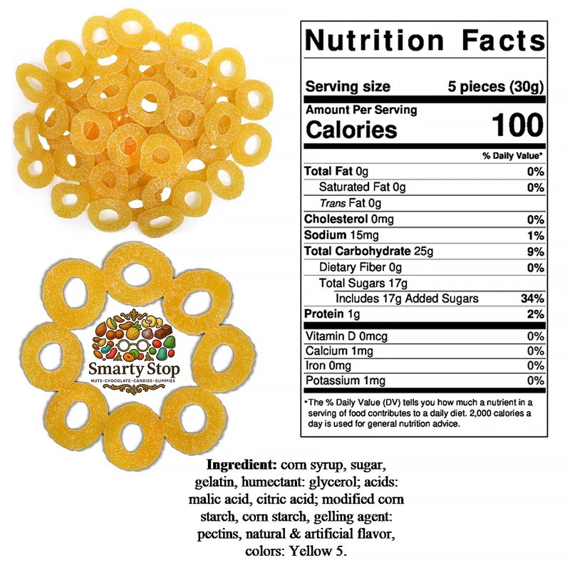 Smarty Stop Gummy Ring Candy – Chewy Fruit-Flavored Edible Gummies