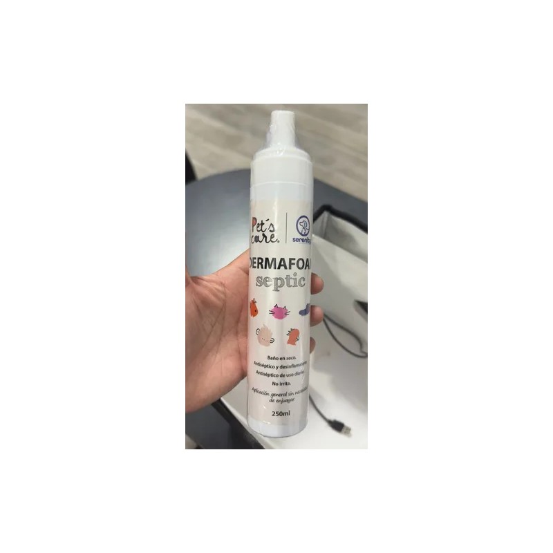 Espuma Antiseptica Para Heridas Y Baño En Seco Perro Y