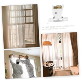 ORFOFE Pack of 4 Rope Lock Roller Blinds Cord Lock Austrian Blind Cord Lock Curtain Cord Lock Roman Blind Cord Shade Lock Curtain Accessories Universal White Stainless Steel