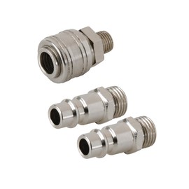 Dapetz ® Male Euro Air Line Hose Fitting Connector Quick Release Push Fit Coupler 1/4" BSP 3Pcs