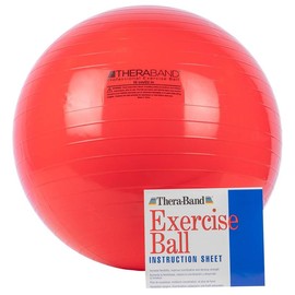 Exercise ball stability ball with 55 cm diameter for athletes 51 to 56 tall standard fitness ball for posture balance yoga pilates core rehab red - Color: Red55cm, Size: Default