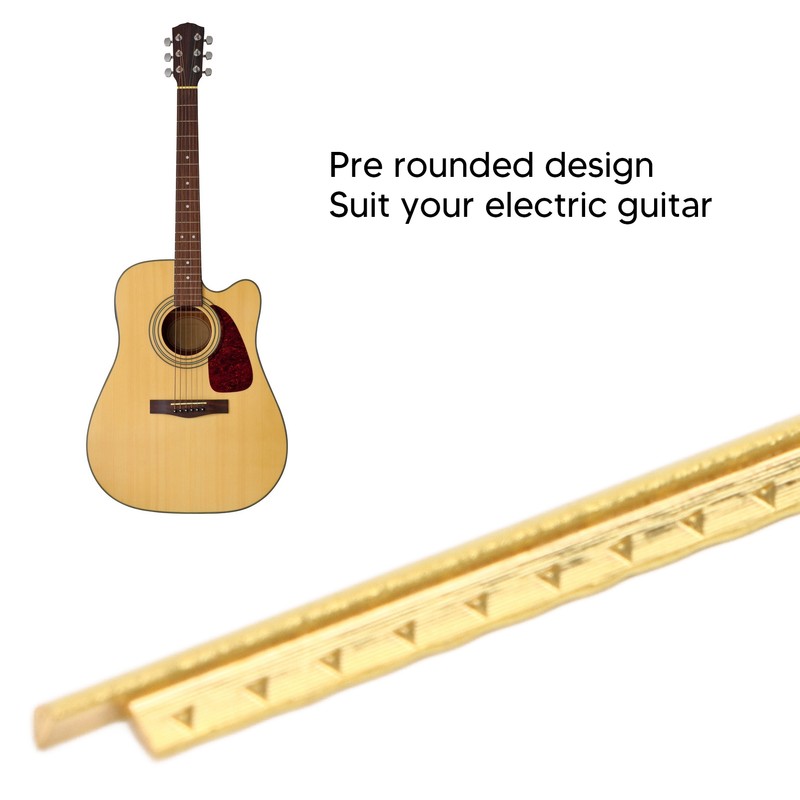 19Pcs Guitar Fret Wire Set Metal Pre Rounded Corner Design