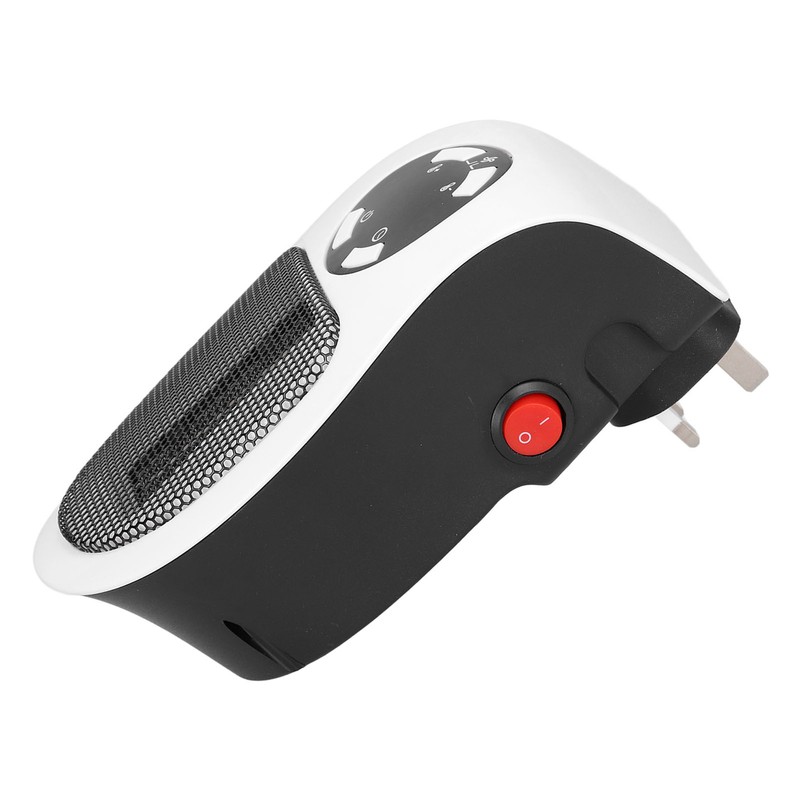 500W Black and White Mini Electric Heater Portable Wall Mounted
