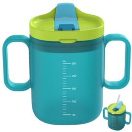 Adult Sippy Cups for Elderly, Adult Drinking Cup for Elderly, Sippy Cup for Disabled Adults, 260ml Sippy Cup with Handle