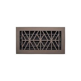 Naiture Farina Brass Floor Register in 2-1/4" X 10" (4" X 11-1/2" Overall), Oil Rubbed Bronze Finish
