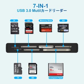 USB3.0 Multi SD Card Reader, SD/TF/Micro SD/CF/MS/XD 7 in 1 5Gbps High Speed USB 3.0 Memory Card Reader SD SDXC SDHC TF Micro SD CF MS MMC Card, Sony Memory Stick Duo Adapter 5 Cards Simultaneously Read
