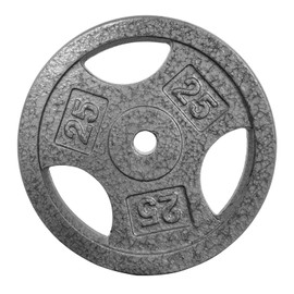 Cast Iron Weight Plates Set 1 Inch, 2.5 Lbs/5 Lbs/10 Lbs/25 Lbs Bumper Plates for Home Gym, Strength Training & Weightlifting (Single,25 Lbs)