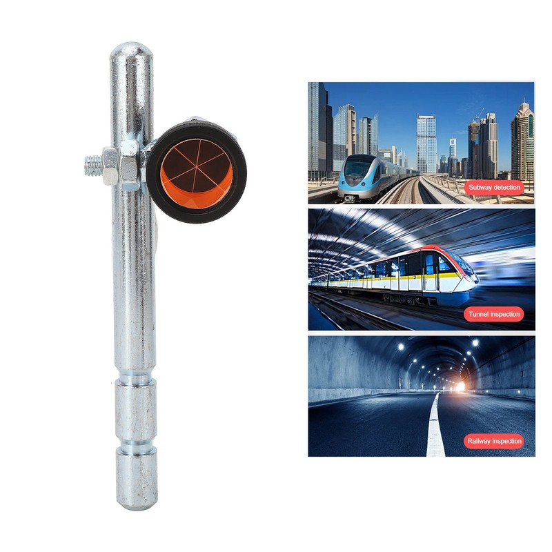 Mini Prism 18cm Pole K9 Glass Precise Detection Total Station