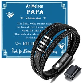 Father's Day Gift Dad Gift Dad – Gifts for Dad – Engraved "I Love You" Leather Bracelet Gift for Dad Father, Leather