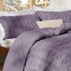 Bedsure Tufted Boho Comforter Set King Size - Grayish Purple