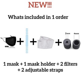 BNM Health Multi Color - Vent Mask - Reusable Face Cover - Face Mask - Personal Care Gifts - Filtered Face Mask (10 Black (Without vent))