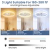 CHAREADA Ceiling Fans with Lights and Remote, 20" Foldable Modern