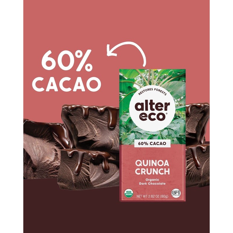 Alter Eco | Dark Chocolate Bars | Pure Dark Cocoa,