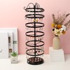 SNBBGT 6 Tier Metal Rotating Earring Holder Organizer,Adjustable Hoop Storage