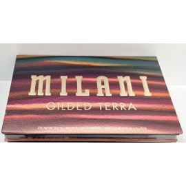 Milani NEW Milani GILDED TERRA Eyeshadow Palette + Brush + Milani Easyliner Baby Blue