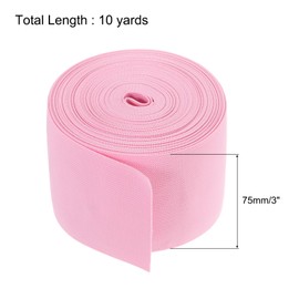 sourcing map Elastic Bands for Sewing 3" 10 Yard Light Pink Knit Elastic Spool High Elasticity for Wigs, Waistband, Pants