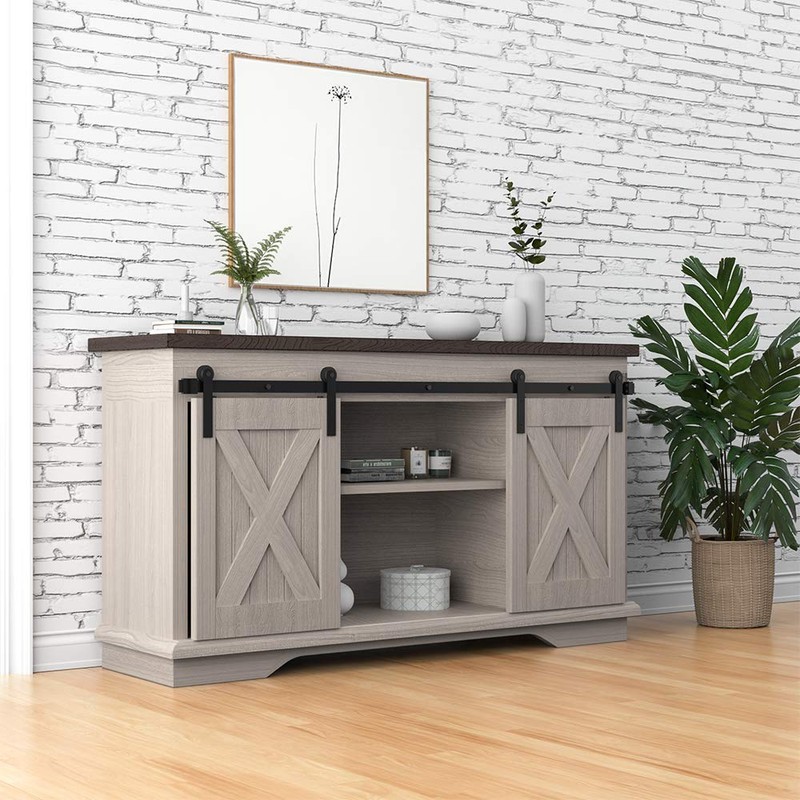 WINSOON 8FT Super Mini Barn Door Hardware Kit for Sliding