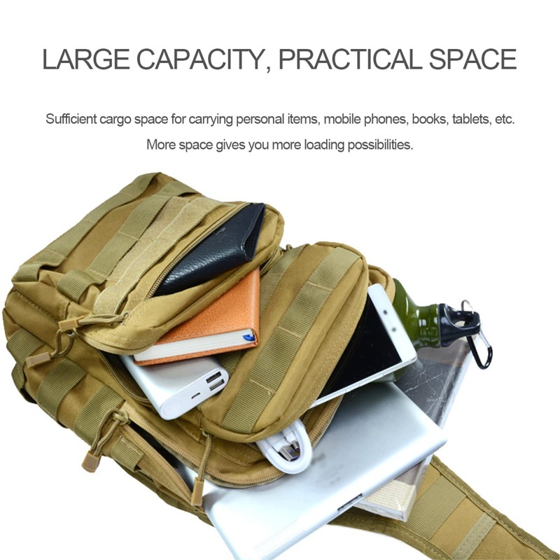 Tactical Sling Bag for Men molle Backpack EDC Chest Pack