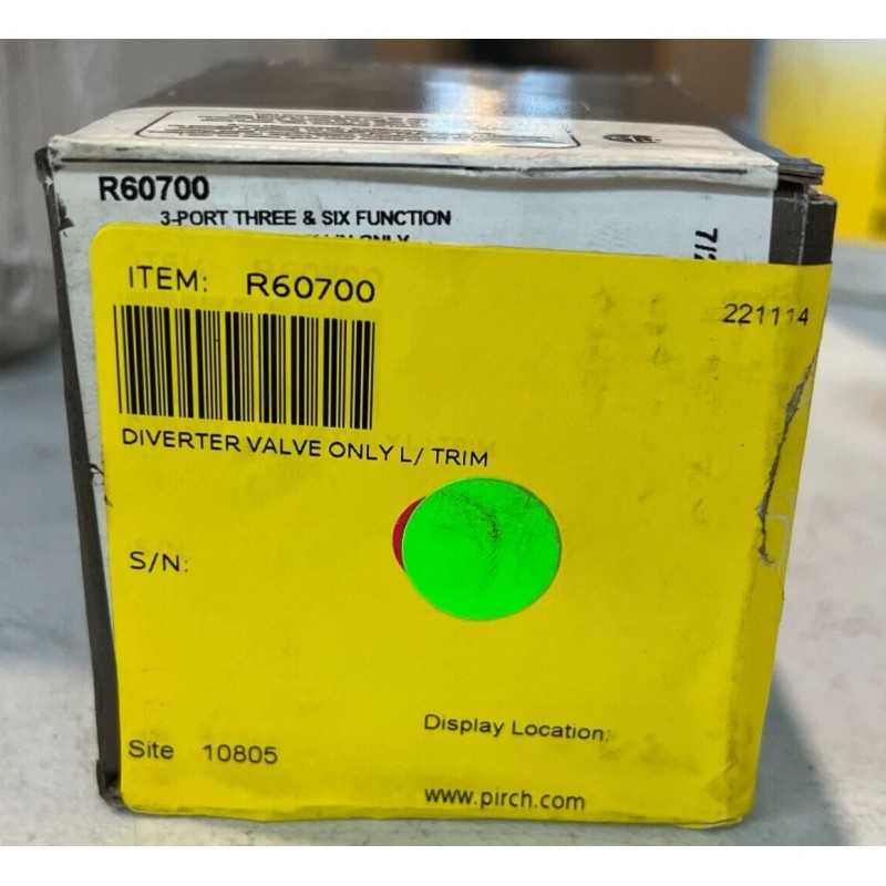 Brizo Diverter Valve Only - NO Trim UNLACQUERED BRASS New!