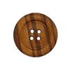 Real Olive Wood Buttons, 4-Hole Smooth Wooden Buttons, 28mm (45L)