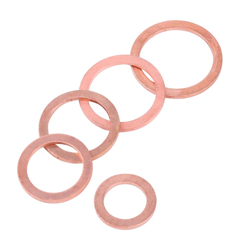 150pcs Metric 15 Sizes Copper Flat Washers Gaskets Assortment Set