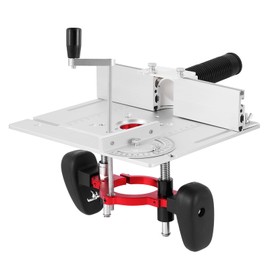 Meticuloso Router Lift Systems, Aluminium Router Table Insert Plate, Updated Router Lift Base for Router Diameter 2.5-2.56 in