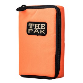 Karella The PAK Dart Case, 13 Models, Handy and Perfect for 1 Set of Darts and Many Accessories, Dart Case, Bag for Darts The Original PAK – the legendary since 1988, The Pak Orange, Zip pocket