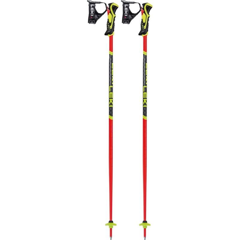 LEKI WCR Lite SL Children's Ski Poles 3D Bright Red/Black/Neon