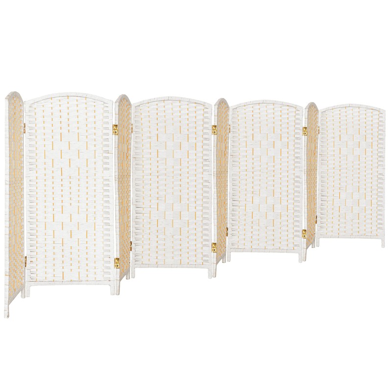 Red Lantern 3 ft. Short Diamond Weave Fiber Folding Screen