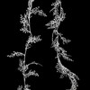 Christmas Concepts® 1.8m (6ft) Silver Glitter Leaf Garland - Floral