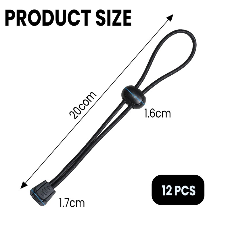 XHTXHT Pack of 12 Sealing Clips for Bags, black