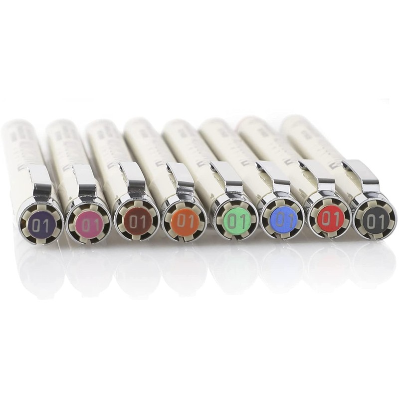Sakura Micron Pen Set | 01 (.25mm) Micron Pen, 8