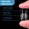 ZIFUTON Press On Nails Square, Soft Gel Tips Tips for