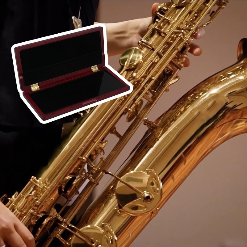 Yibuy Mahogany Color Wood Lead Case for Clarinet Easy Open