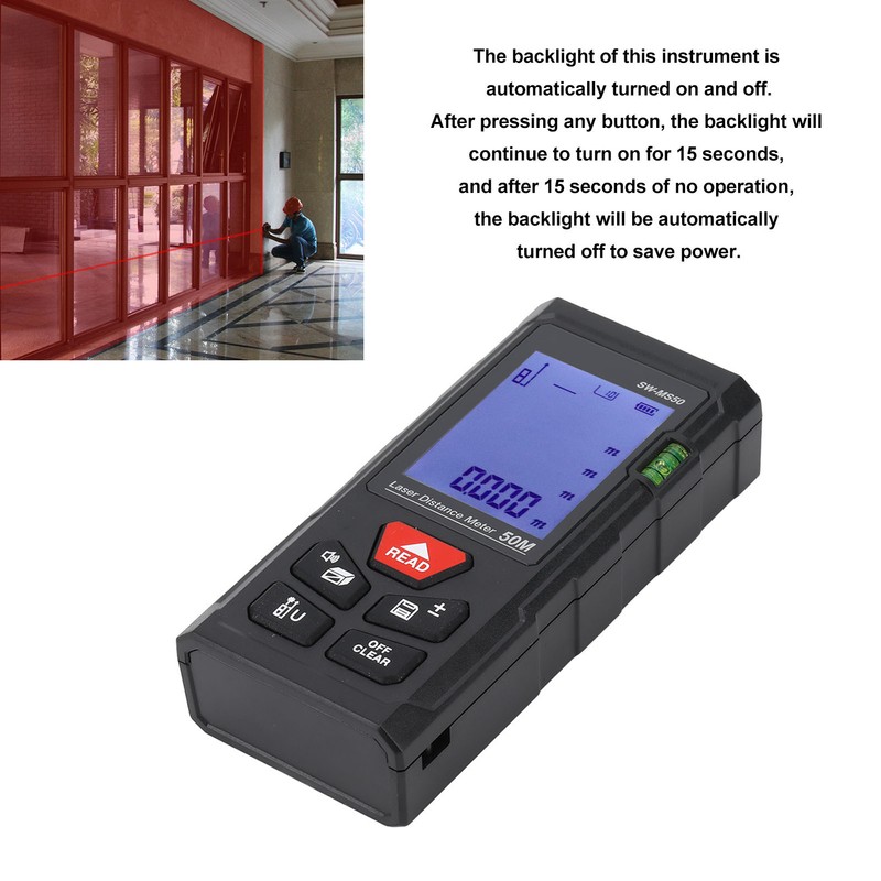 Handheld Infrared Laser Distance Meter Rangefinder High Accuracy Range Measuring