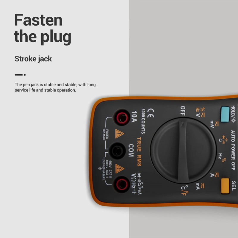 ANENG AN8002 6000 Counts True RMS Multifunctional Digital Multimeter Voltmeter