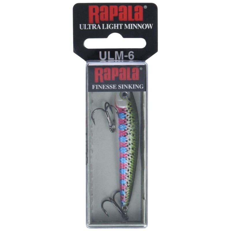 Rapala Ultra Light Minnow 06 Fishing lure, 2.5-Inch, Rainbow Trout