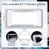 Timtin 2 Pcs Bling License Plate Frame Sparkly Rhinestone Diamond