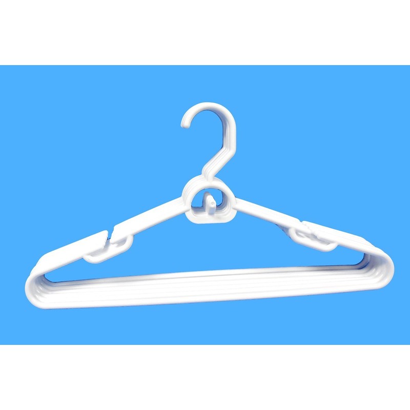 Merrick Plastic Attachable Hangers, 6-Count White
